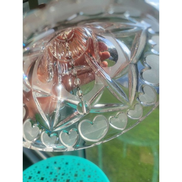 Vintage Echt Bleikristall Lead Crystal Heart Bell Made in West Germany 7”T - Picture 8 of 9